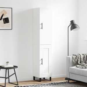 Skříň highboard bílá 34,5 x 34 x 180 cm kompozitní dřevo - obrázek 1