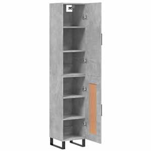 Skříň highboard betonově šedá 34,5x34x180 cm kompozitní dřevo - obrázek 4