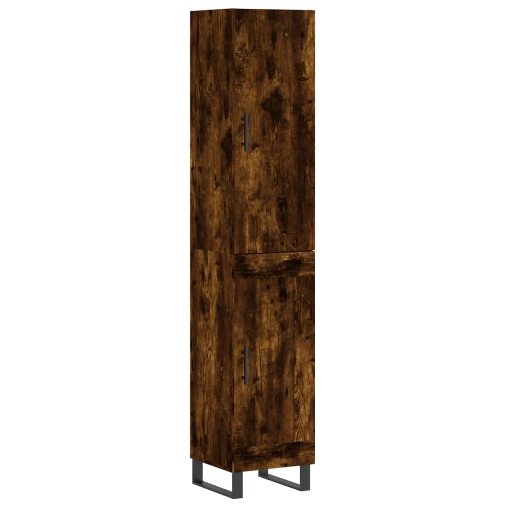 vidaXL Skříň highboard kouřový dub 34,5 x 34 x 180 cm kompozitní dřevo