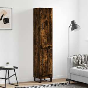 Visoka omara dimljeni hrast 34,5x34x180 cm inženirski les