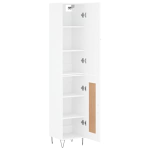 Skříň highboard bílá 34,5 x 34 x 180 cm kompozitní dřevo - obrázek 4