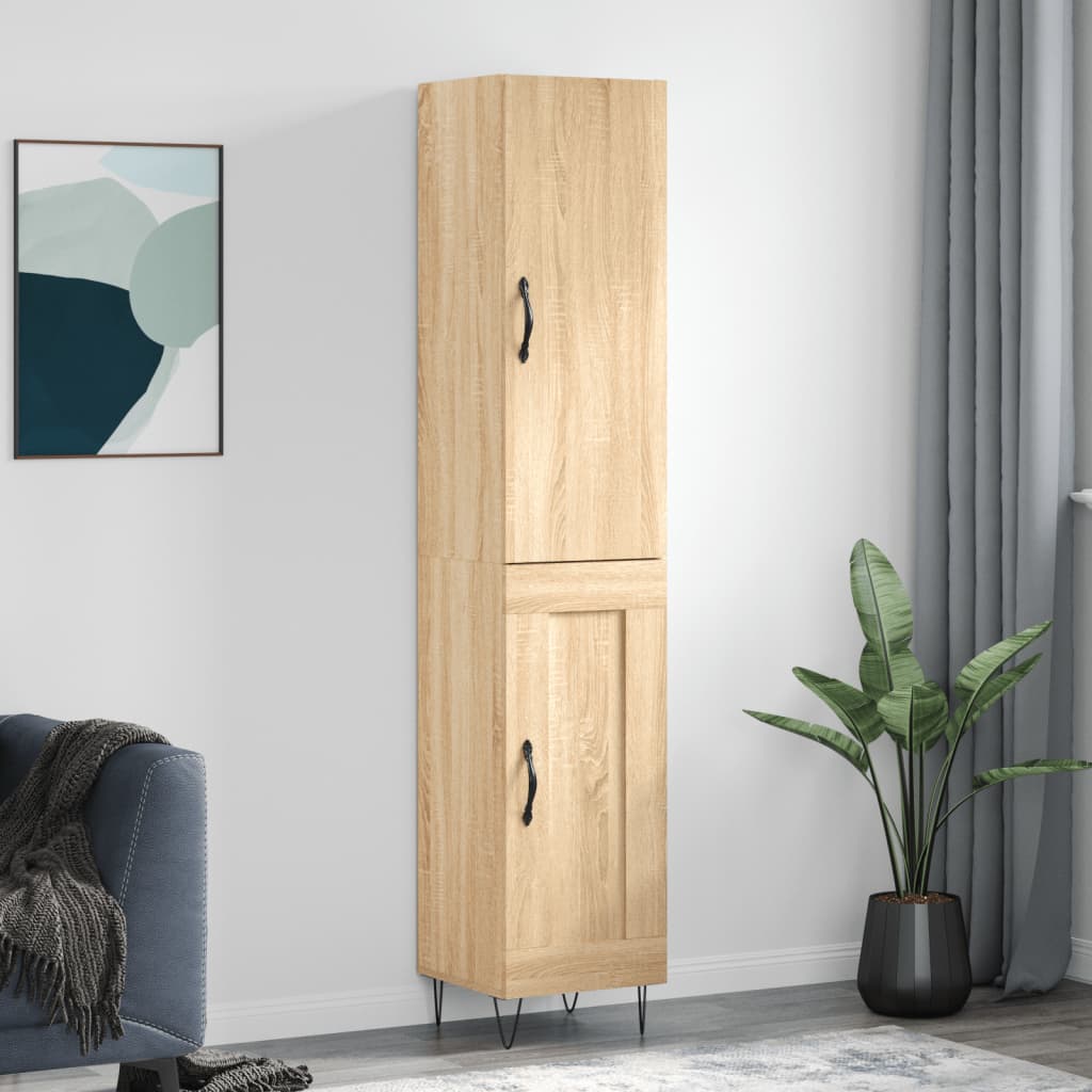 vidaXL Dulap înalt, stejar sonoma, 34,5x34x180 cm, lemn prelucrat