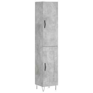 Skříň highboard betonově šedá 34,5x34x180 cm kompozitní dřevo - obrázek 2