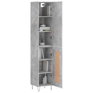 Skříň highboard betonově šedá 34,5x34x180 cm kompozitní dřevo - obrázek 3