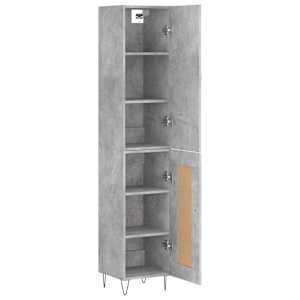 Skříň highboard betonově šedá 34,5x34x180 cm kompozitní dřevo - obrázek 4