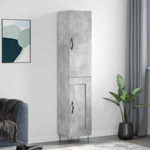 Skříň highboard betonově šedá 34,5x34x180 cm kompozitní dřevo - obrázek 1