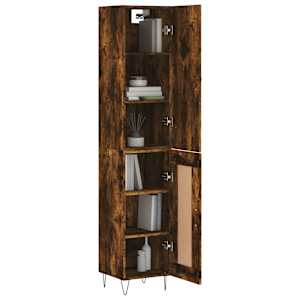 Skříň highboard kouřový dub 34,5 x 34 x 180 cm kompozitní dřevo - obrázek 3