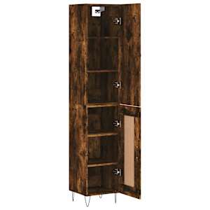 Skříň highboard kouřový dub 34,5 x 34 x 180 cm kompozitní dřevo - obrázek 4