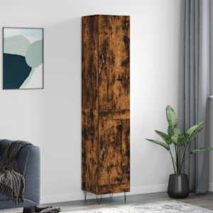 Skříň highboard kouřový dub 34,5 x 34 x 180 cm kompozitní dřevo - obrázek 1