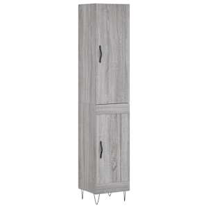 Skříň highboard šedá sonoma 34,5 x 34 x 180 cm kompozitní dřevo - obrázek 2