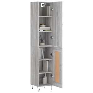 Skříň highboard šedá sonoma 34,5 x 34 x 180 cm kompozitní dřevo - obrázek 3