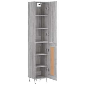 Skříň highboard šedá sonoma 34,5 x 34 x 180 cm kompozitní dřevo - obrázek 4