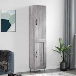 Skříň highboard šedá sonoma 34,5 x 34 x 180 cm kompozitní dřevo - obrázek 1