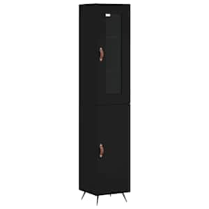 Skříň highboard černá 34,5 x 34 x 180 cm kompozitní dřevo - obrázek 2