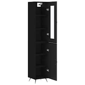 Skříň highboard černá 34,5 x 34 x 180 cm kompozitní dřevo - obrázek 4