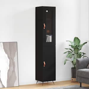 Skříň highboard černá 34,5 x 34 x 180 cm kompozitní dřevo