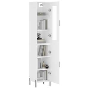 Skříň highboard bílá 34,5 x 34 x 180 cm kompozitní dřevo - obrázek 3