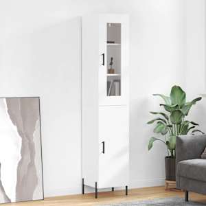 Skříň highboard bílá 34,5 x 34 x 180 cm kompozitní dřevo - obrázek 1
