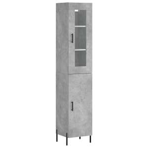 Skříň highboard betonově šedá 34,5x34x180 cm kompozitní dřevo - obrázek 2