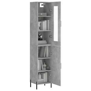 Skříň highboard betonově šedá 34,5x34x180 cm kompozitní dřevo - obrázek 3
