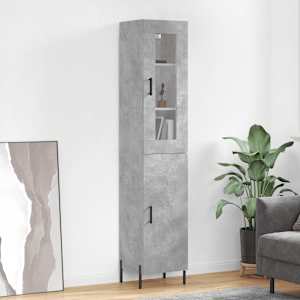 Skříň highboard betonově šedá 34,5x34x180 cm kompozitní dřevo - obrázek 1