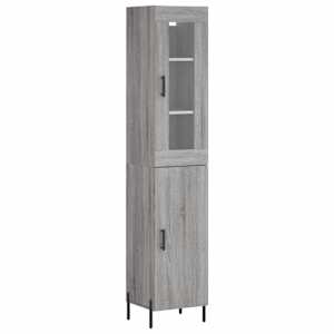Skříň highboard šedá sonoma 34,5 x 34 x 180 cm kompozitní dřevo - obrázek 2