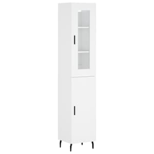 Skříň highboard bílá 34,5 x 34 x 180 cm kompozitní dřevo - obrázek 2