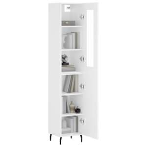 Skříň highboard bílá 34,5 x 34 x 180 cm kompozitní dřevo - obrázek 3