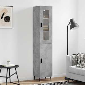 Skříň highboard betonově šedá 34,5x34x180 cm kompozitní dřevo - obrázek 1