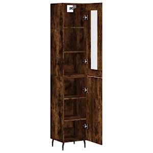 Skříň highboard kouřový dub 34,5 x 34 x 180 cm kompozitní dřevo - obrázek 4