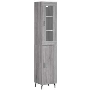 Skříň highboard šedá sonoma 34,5 x 34 x 180 cm kompozitní dřevo - obrázek 2