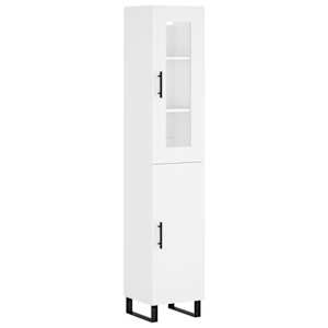 Skříň highboard bílá 34,5 x 34 x 180 cm kompozitní dřevo - obrázek 2