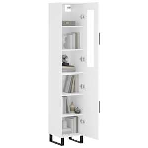 Skříň highboard bílá 34,5 x 34 x 180 cm kompozitní dřevo - obrázek 3
