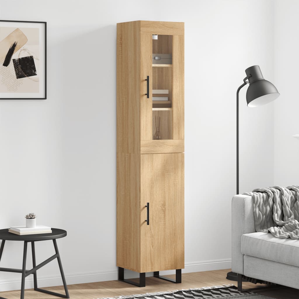 Skříň highboard dub sonoma 34,5 x 34 x 180 cm kompozitní dřevo