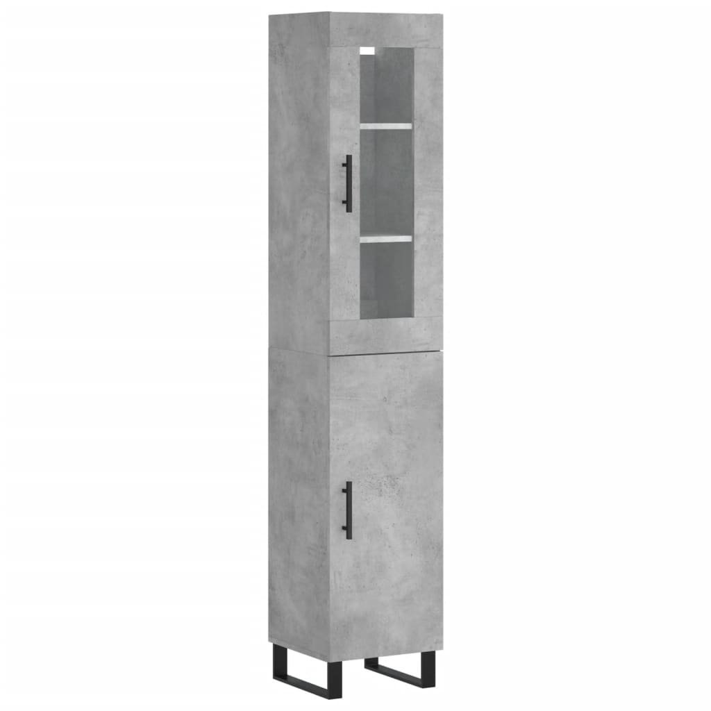 vidaXL Skříň highboard betonově šedá 34,5x34x180 cm kompozitní dřevo