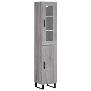 Skříň highboard šedá sonoma 34,5 x 34 x 180 cm kompozitní dřevo - obrázek 2
