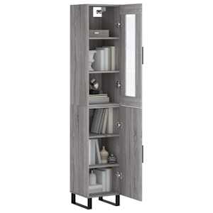 Skříň highboard šedá sonoma 34,5 x 34 x 180 cm kompozitní dřevo - obrázek 3