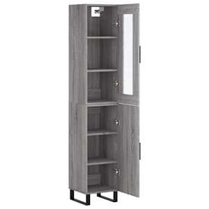 Skříň highboard šedá sonoma 34,5 x 34 x 180 cm kompozitní dřevo - obrázek 4