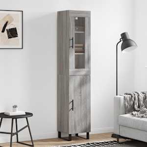 Skříň highboard šedá sonoma 34,5 x 34 x 180 cm kompozitní dřevo - obrázek 1