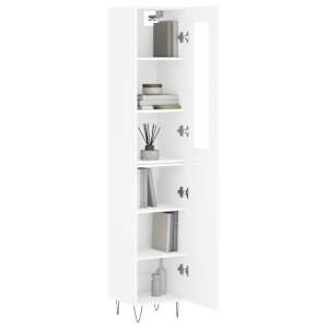 Skříň highboard bílá 34,5 x 34 x 180 cm kompozitní dřevo - obrázek 3