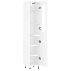 Skříň highboard bílá 34,5 x 34 x 180 cm kompozitní dřevo - obrázek 4