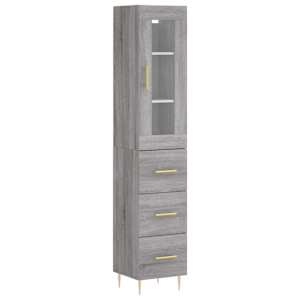 Skříň highboard šedá sonoma 34,5 x 34 x 180 cm kompozitní dřevo - obrázek 2
