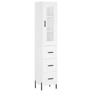 Skříň highboard bílá 34,5 x 34 x 180 cm kompozitní dřevo - obrázek 2