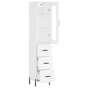 Skříň highboard bílá 34,5 x 34 x 180 cm kompozitní dřevo - obrázek 4