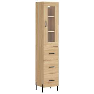 Skříň highboard dub sonoma 34,5 x 34 x 180 cm kompozitní dřevo - obrázek 2