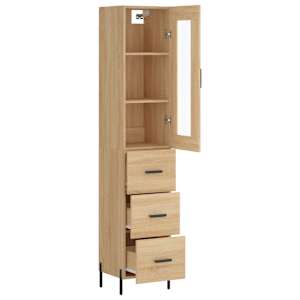 Skříň highboard dub sonoma 34,5 x 34 x 180 cm kompozitní dřevo - obrázek 4