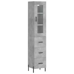 Skříň highboard betonově šedá 34,5x34x180 cm kompozitní dřevo - obrázek 2