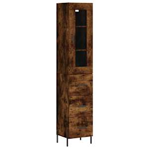 Skříň highboard kouřový dub 34,5 x 34 x 180 cm kompozitní dřevo - obrázek 2