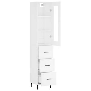 Skříň highboard bílá 34,5 x 34 x 180 cm kompozitní dřevo - obrázek 4