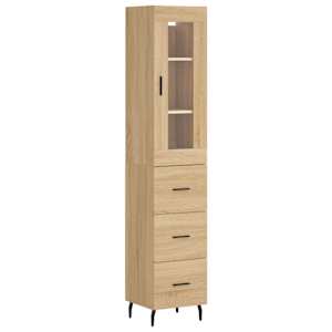 Skříň highboard dub sonoma 34,5 x 34 x 180 cm kompozitní dřevo - obrázek 2